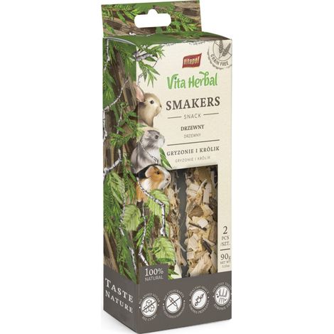 Vitapol  Vita Herbal  Smakers para roedores y conejos 90 g - Woody 90 g