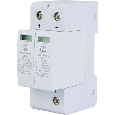 Parafoudre bipolaire CC pour panneaux photovoltaïques / Parafoudre basse tension — 40 kA (1/5)