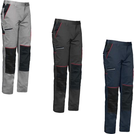 Pantalones de trabajo Issaline Stretch Boom 9030B - L - Gris (1/4)