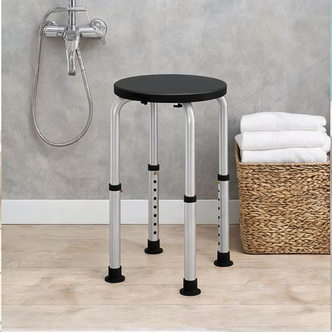 Tabouret de douche en aluminium réglable 6 positions preto (1/5)