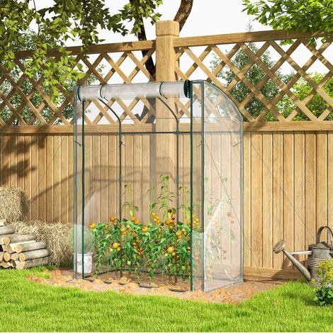 Serra da giardino 128x70x170 cm in plastica trasparente con porta zip – MEUBLIV (1/5)
