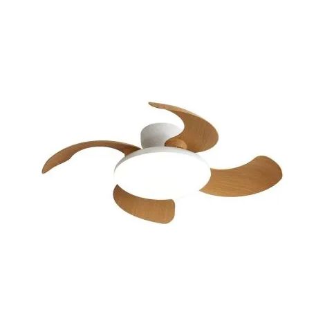 Mantra Plafón Ventilador LED ALOHA II blanco madera Ø830mm 40W 4200lm CCT 3000-5000K 25W DC silencioso (1/5)