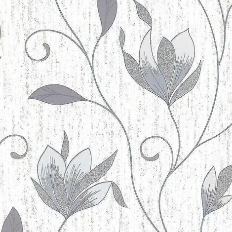 Papier peint à paillettes florales Synergy Vymura :