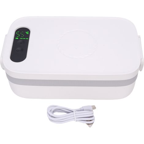 Scatola Pranzo Elettrica Portatile – Riscaldamento Senza Fili 40W, Batteria 14000mAh – Acciaio Inox 304, Design Moderno – Ideale per Ufficio, Auto e Viaggi (1/5)