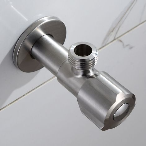 DEESSE SHOP - Vanne d'arrêt murale G1/2 à vanne d'angle pour robinet et toilette (1/4)