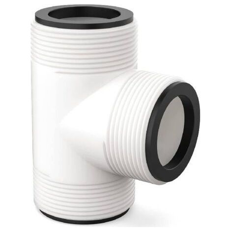 Raccord en T pour tuyau de piscine, kit de raccordement de 1,5 pouce, compatible avec les raccords en T pour tuyaux de piscine, pour les pièces de raccordement des tuyaux des piscines hors sol. (1/5)