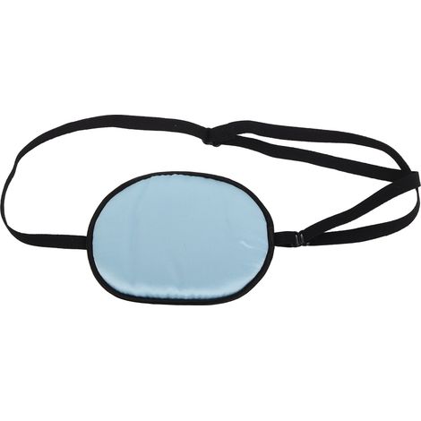 Masque oculaire unique, en soie, respirant, pour l'amblyopie, blocage de la lumière, entraînement du strabisme, correction, couverture complète, modèle adulte, bleu. (1/5)