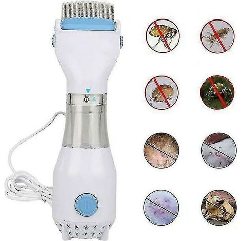 Head Lice Treatment-electric Lice Comb - Head Vacuum Lice Comb Electric Capture Pet Filter Lice Treatment1 Lice Catcher + 3 Filtersblue