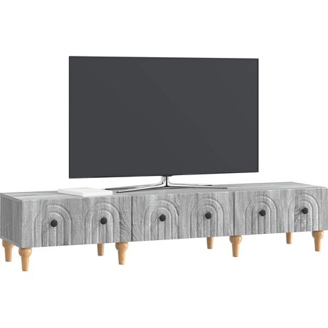 Maison Exclusive - Mobile TV Grigio Sonoma 147 x 34,5 x 30 cm Legno ingegnerizzato
