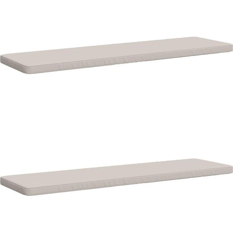 Coussins de banc 2 pièces VUGHT 2 pc 100 % polyester Blanc vidaXL (1/5)