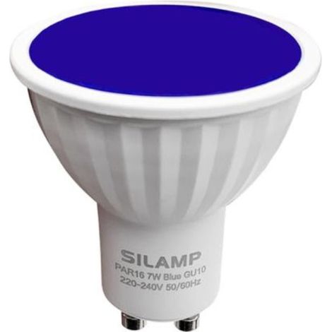 Ampoule LED GU10 7W 220V - Bleu - SILUMEN