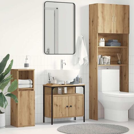 Waschbeckenunterschrank Artisan-Eiche 60x30x60 cm Holzwerkstoff
