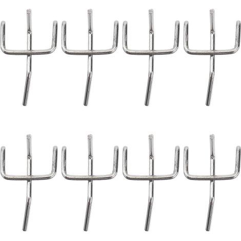 Packung mit 50 Supermarktregalhaken, dreizackige Dreieckshaken für 90 cm breite Regalpaneele – 5,00 x 3,20 x 3,00 cm (1/4)
