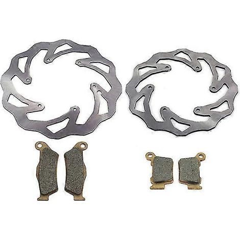 Disque de frein avant/arrière 260/220 mm pour moto KTM SX, SXF, EXC, XC, XCF, XCW, XCFW 125, 150, 250, 350, 450, 500 (1994-2019) et Husqvarna - plaquettes (1/5)