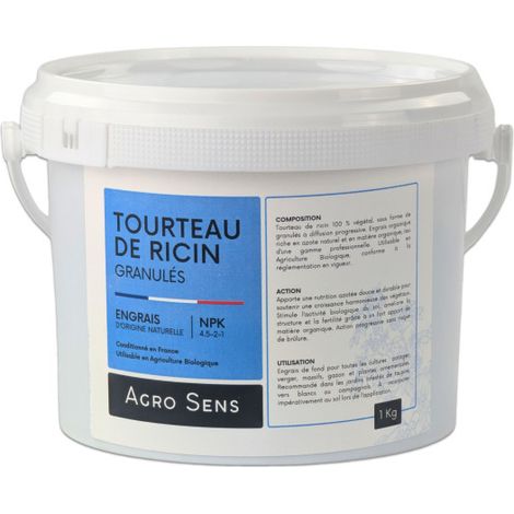 Tourteau de ricin granulés - Agro Sens - Seau 1 kg (1/2)