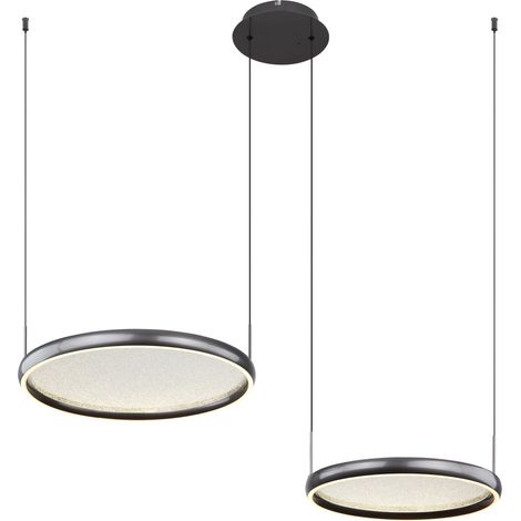 Globo - lampada a sospensione - BRIGGS - nero - metallo - luce ad