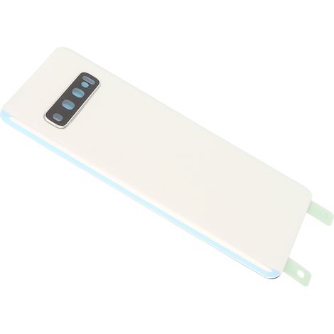 Remplacement de la vitre arrière pour Galaxy S10, avec stylet tactile, objectif de caméra préinstallé et kit d'outils de réparation (blanc). (1/5)