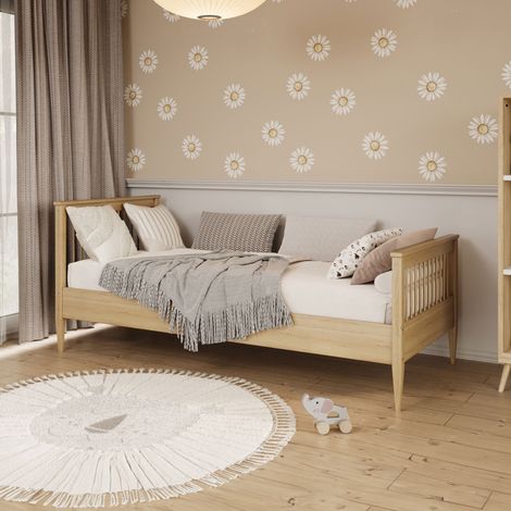 Lit 90x200 sommier inclus Emilia Bois (1/5)