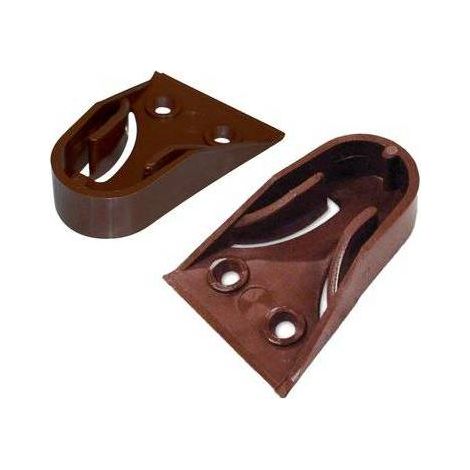 Reggitubo Laterale Per Tubo Tondo. In Materiale Plastico Marrone Cf. 200 Pz