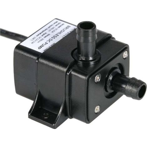 Anself Mini pompe à eau et huile sans balais DC12V ultra silencieuse et étanche pour fontaine et aquarium 240 L/H 5 W Hauteur de levage 3 m 0 100 ℃ (1/4)