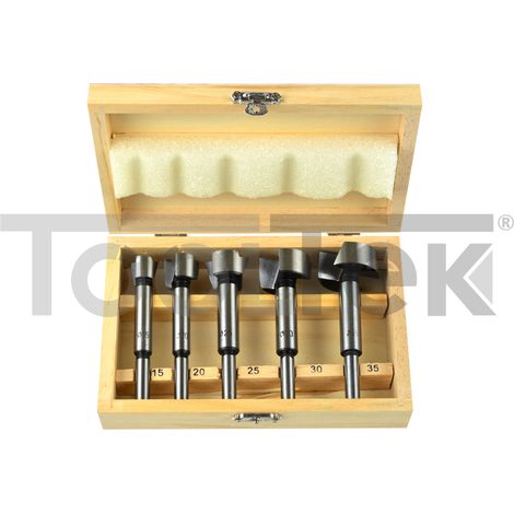 SET KIT FRESE FRESA PUNTE PANTOGRAFO LEGNO 5pz 15-35mm GEKO G01214