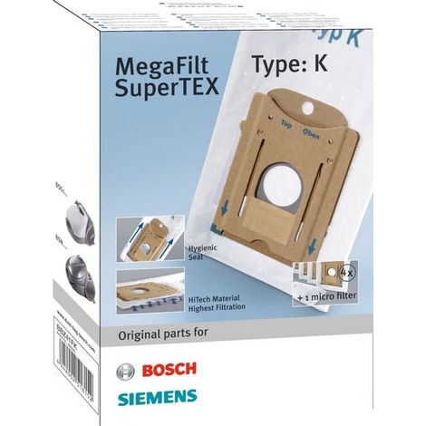 Sacchetti per vuoto tipo k by 4, 00468265 per siemens hoover