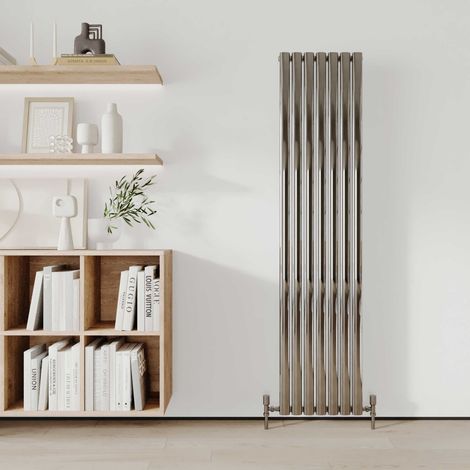 Reina Neva Designer Radiator 1800mm H x 413mm W Single Chrome (1/5)