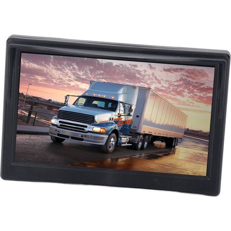 170°-Weitwinkel-HD-Rückfahrkamera, 5-Zoll-Monitor, Rückfahrkamerasystem für Wohnmobile und Anhänger, runde Kamera mit Befestigungsloch (1/5)
