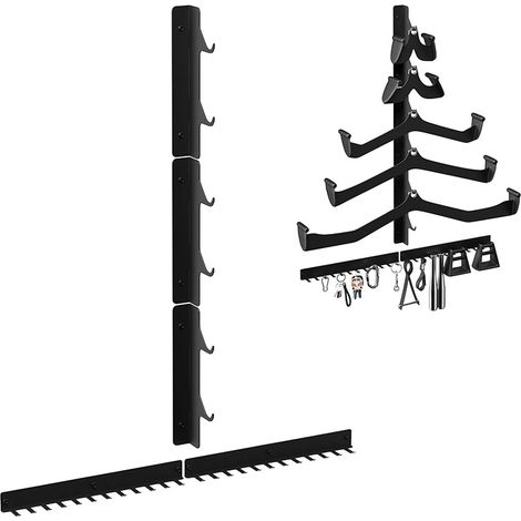 Support de rangement pour appareil de musculation à tirage vertical, support de rangement multifonctionnel pour équipements de fitness, étagère murale de rangement et d'organisation pour salle de spor (1/5)