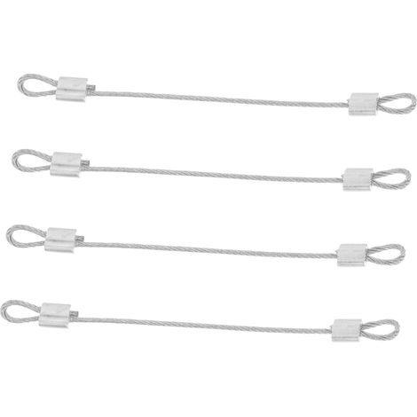 4pcs Verrou de cordon court Chaîne de portail extérieur en métal argent pour ventilateur de plafond et ventilateur électrique, installation facile, compatible avec accessoires de (1/5)