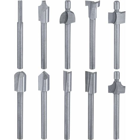 MINKUROW Fräser-Bit-Set, 3 mm (1/8 Zoll) Holzbearbeitungs-Gravur-Rotationsschneider für DIY-Gravur-Zimmerei-Dremel-Zubehör-Werkzeuge