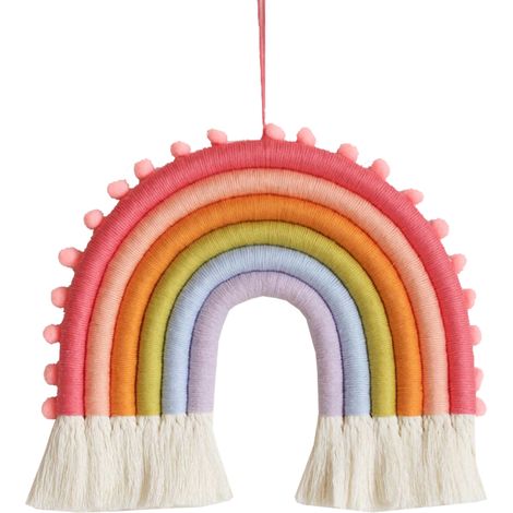 Décoration murale arc-en-ciel, Décoration murale arc-en-ciel en macramé, Décoration murale arc-en-ciel pour chambre de bébé garçon (1/5)