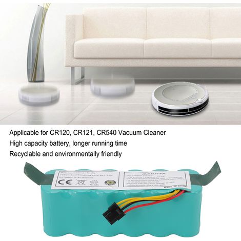 Ortviai Batterie NiMH 3500 mAh pour aspirateur robot ECOVACS CR120, CR121, CR540 – haute capacité, sécurité intégrée (1/4)