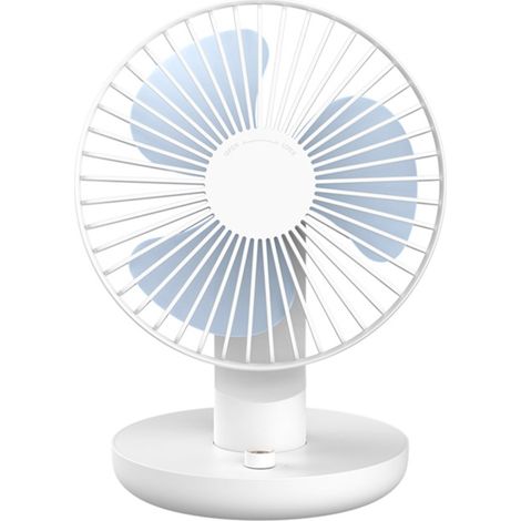 Ventilador de escritorio giratorio – USB, silencioso, portátil, velocidad ajustable – Oficina, hogar, cama, viajes, camping