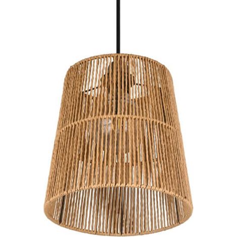 Suspension bohème brune papier HOLM Ø24cm E27 10W RL (1/3)