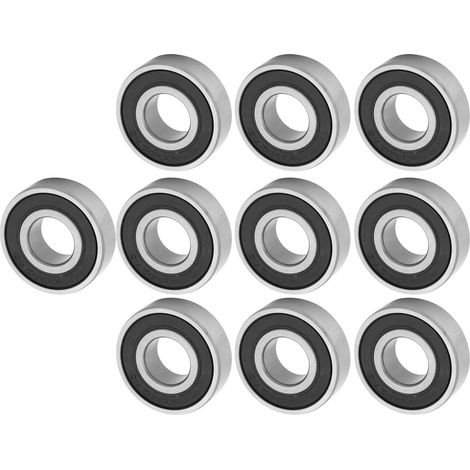 Lot de 10 roulements à billes à rainure profonde en acier pour roulement noirs 6202-RS 15mm (1/5)