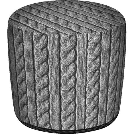 Pouf cilindrico intrecciato in Cordura GR 40x40 cm (1/5)