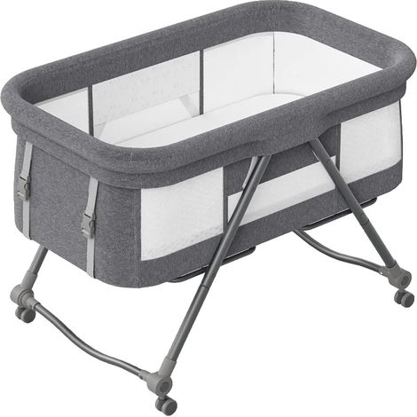 Lit de bébé, portable, design ajustable, Gris - Basique (1/2)