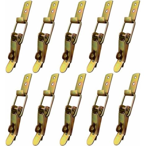 Fermeture à levier pour meuble – Finition métal – Installation facile – Sûr et fiable pour tiroirs et armoires – Lot de 10 pièces (1/5)