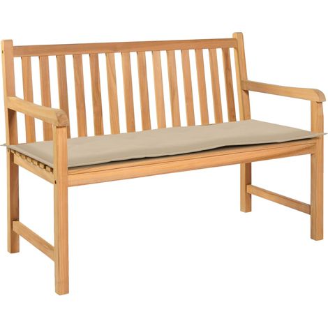 Cuscino per panca da giardino beige 150 x 50 x 3 cm DEC021755