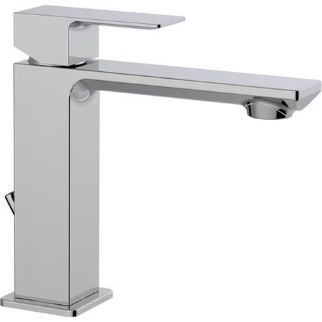 RUBINETTO MISCELATORE MONOCOMANDO CROMATO PER LAVABO SERIE ELLE H - SCARICO 11/4 - PAF