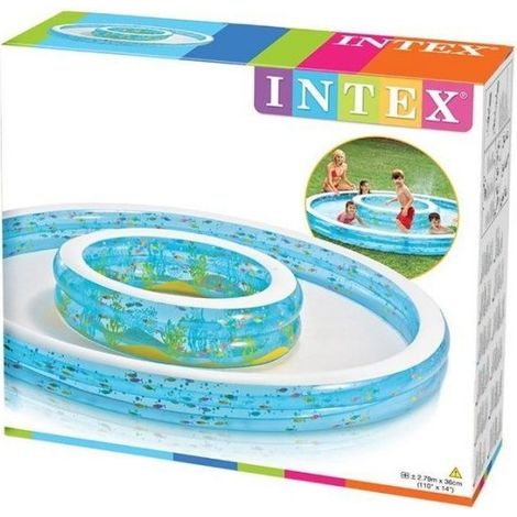 Intex PISCINA TONDA GONFIABILE BABY FISH DOUBLE cm. 279x36 h (lt. 990+232)