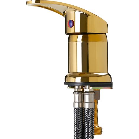 Grifo dorado para lavabo de peluquería (1/3)