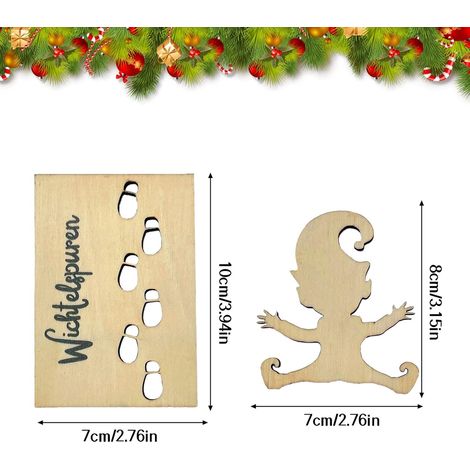 Stencil elfo - Accessorio impronta - Decorazione natalizia - Elfo da interno - Accessori elfo di Natale - Riutilizzabile (1/4)