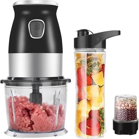 Mélangeur portable 600ml sans BPA – Avec bol hachoir pour viande, aliments pour bébés et préparations culinaires – 500W – Personnel et compact (1/5)