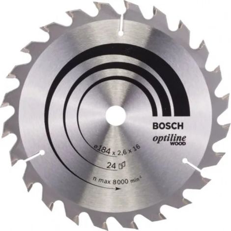 Bosch Optiline Wood lama seghe circolari 184 mm argento