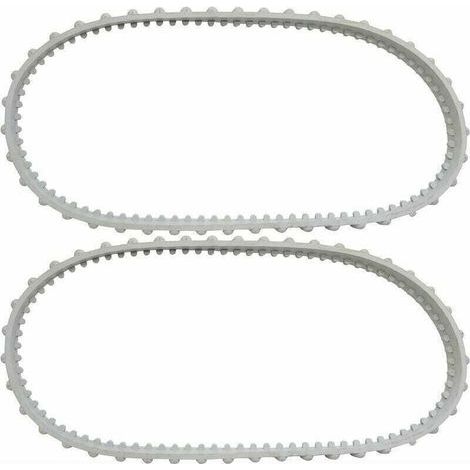 Lot de 2 Courroies de Remplacement pour Nettoyeur de Piscine Aquavac Tiger Shark et ShakVac – Longueur Rail 75 cm (1/4)