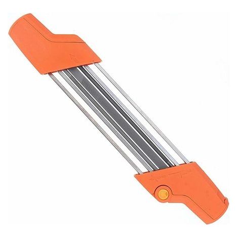 pair Affûteuse de chaîne de tronçonneuse 2 en 1 Easy File 3/8 \"/ 4.0mm, ensemble d'affûtage de dents rapide de pas de scie à chaîne avec poignées, convient à toutes les marques Chiansaw 3/8\" Pitch C
