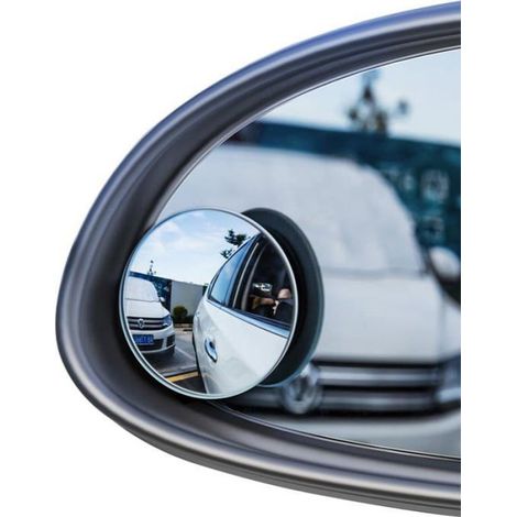 Rétroviseur Angle Mort 360° - Lot de 2 pièces, 51 mm - Verre HD Adhésif - Compatible Voiture, Camion et SUV (1/5)
