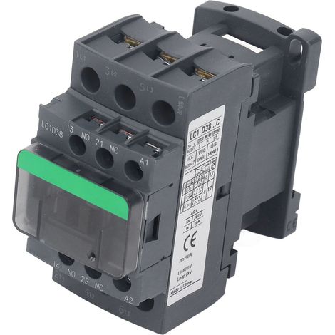 Contacteur CA 38 A 1 NO 1 NF Contacteur électrique haute tension à forte conductivité pour commande industrielle Bobine 380 V CA 220 V (1/5)